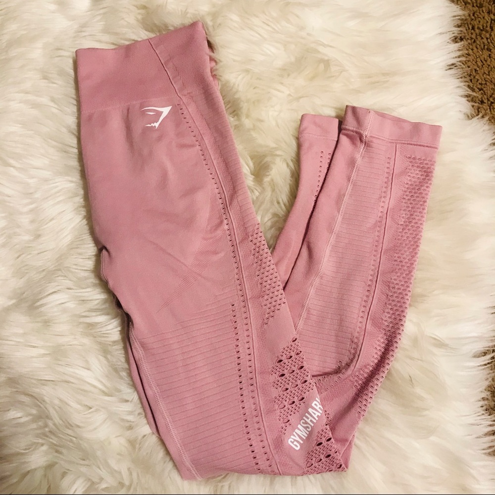 Gymshark light Pink energy seamless Sculpted Athletic Leggings